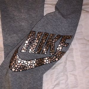 Nike Leggings Gray Reflective Low Rise Yoga M